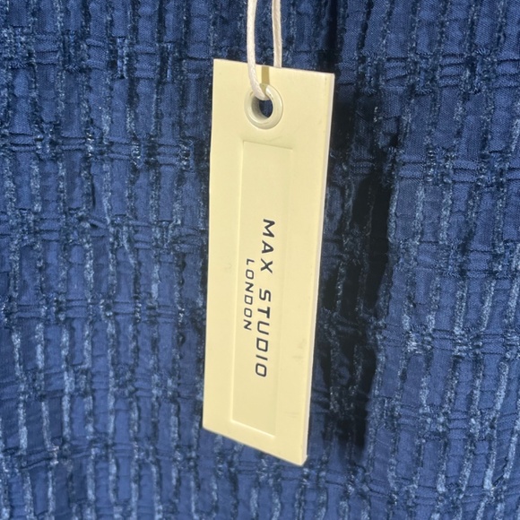 NEW Max Studio Shirt Womens Large blue boho casual classic - Picture 5 of 11